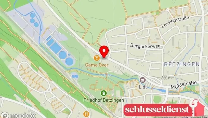 Karte von Grauer + Vöhringer e.K. Michael Grauer Metallbauunternehmen in Reutlingen