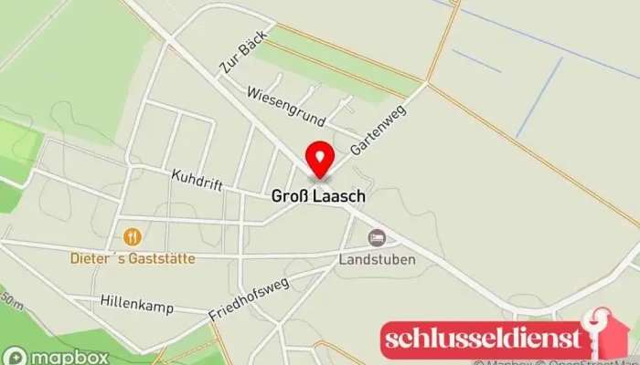 Karte von Groß Laasch  in Groß Laasch