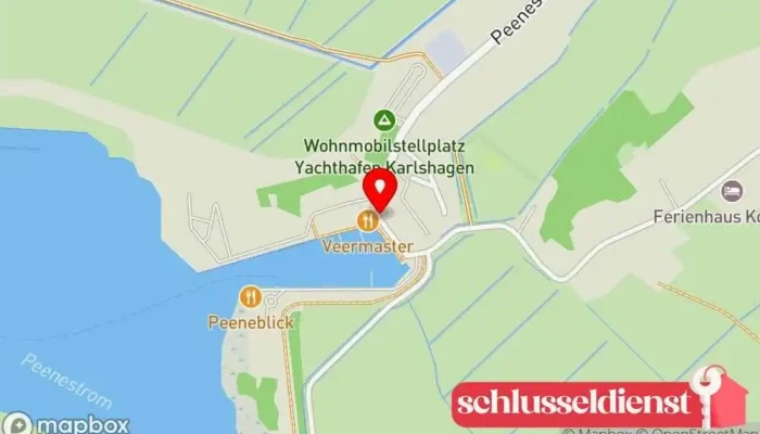 Karte von Hafen Karlshagen Jachthafen in Karlshagen