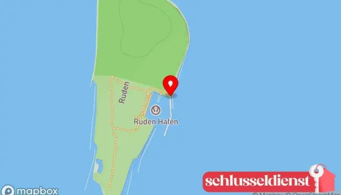 Karte von Hafen Ruden Hafenbetriebsgesellschaft in Kröslin