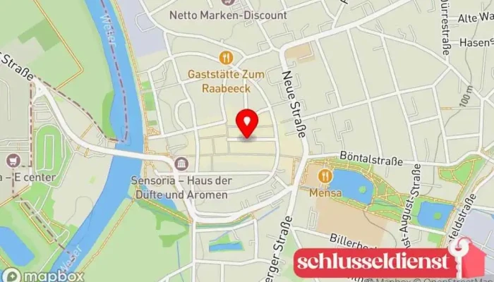 Karte von Haus für Sicherheit Schlüsseldienst, Tresor- und Geldschrankhändler, Sicherheitstechnikfachgeschäft in Holzminden