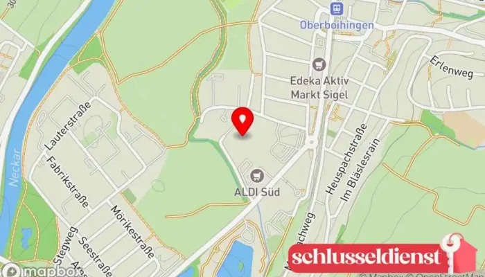 Karte von Hebewerk GmbH & Co. KG Kranservice, Kranhändler, Kranvermietung, Maschinenbauunternehmen, Stahlbauunternehmen, Schweißbetrieb in Oberboihingen