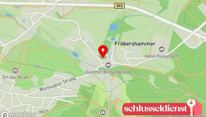 Karte von Herrenhaus Fröbershammer Historische Sehenswürdigkeit in Bischofsgrün