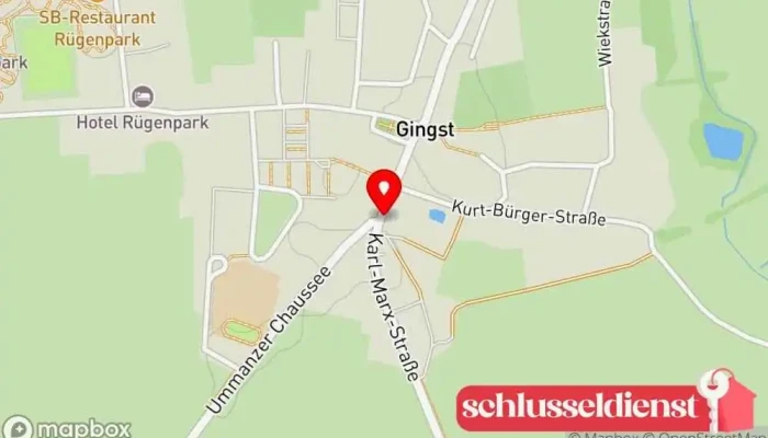 Karte von Historische Handwerkerstuben Gingst Museum, Sehenswürdigkeit in Gingst