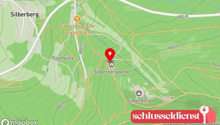 Karte von Historisches Besucherbergwerk Silberberg Bergwerk in Bodenmais