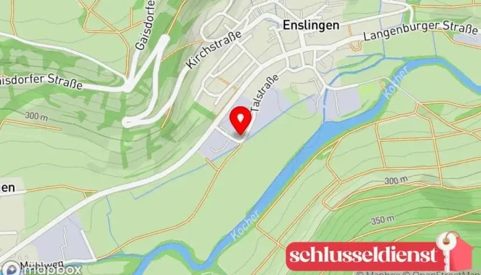 Karte von Hohenloher Präzisionsteile GmbH Metallbauunternehmen in Untermünkheim