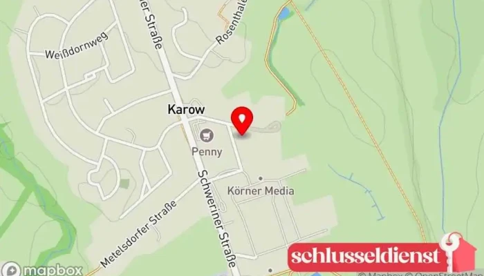 Karte von Horst Ruhnke Stahlbau Stahlhersteller, Stahlbauunternehmen in Dorf Mecklenburg