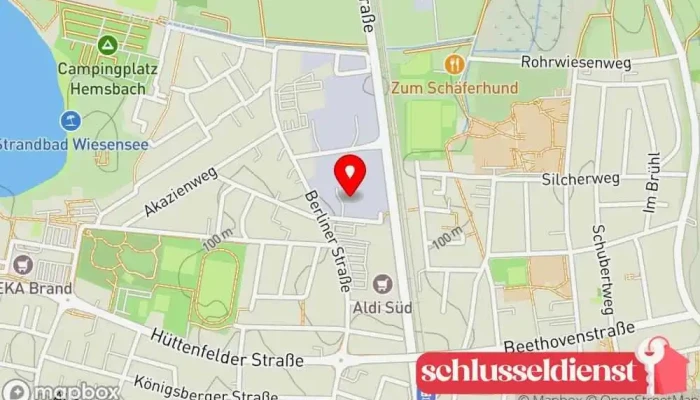 Karte von J. Zuleger GmbH Glaserei Metallbau Glaser, Schweißbetrieb in Hemsbach
