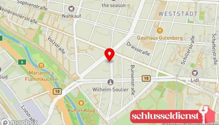 Karte von JG-Edelstahlbau Metallbauunternehmen, Geländeranbieter in Karlsruhe