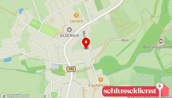 Karte von Jürgen Lewerenz Schlüsselduplikationsdienst, Elektrofachgeschäft, Elektriker in Goldberg