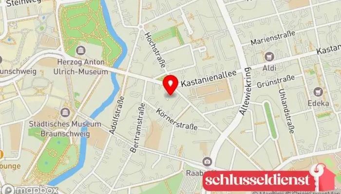 Karte von Klamroth + Schwarz Metallbauunternehmen in Braunschweig