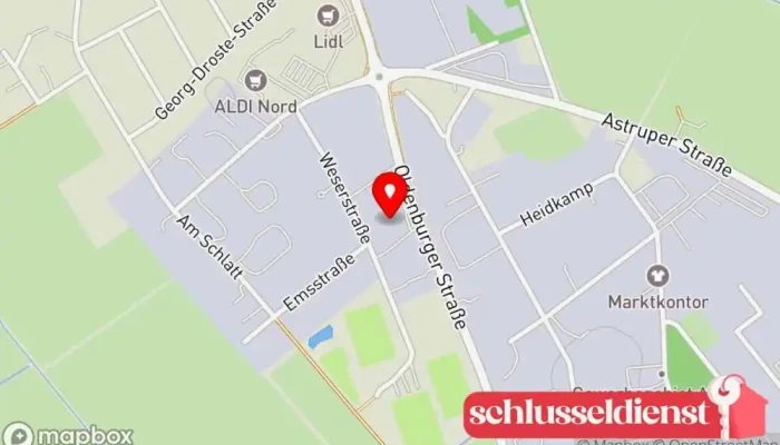 Karte von Klaus Meyer Tischlerei + Metallbau GmbH Fensteranbieter in Wardenburg