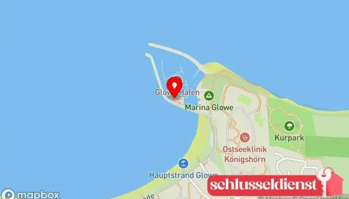 Karte von Kleine Brise Hafen Glowe Bistro in Glowe