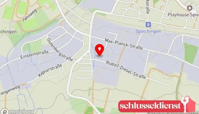 Karte von Knapp GmbH & Co. KG Sicherheitstechnik Sicherheitstechnikfachgeschäft, Schlossgeschäft, Briefkastenanbieter, Tresor- und Geldschrankhändler in Spaichingen