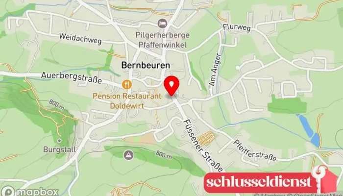 Karte von Kunstschmiede - Metallbau Bauunternehmen in Bernbeuren