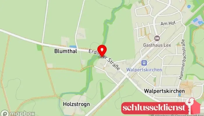 Karte von Kunstschmiede Metallbau Scherer Metallbauunternehmen in 85469 Walpertskirchen