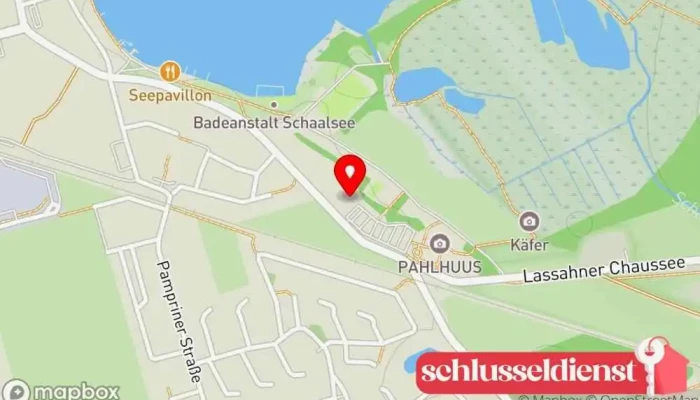 Karte von Landhaus am Schaalsee Hotel - Appartements - Ferienhaus Hotel, Apartmenthaus, Bed and Breakfast, Ferienhaus in Zarrentin am Schaalsee