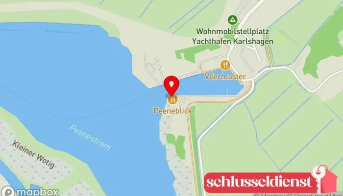 Karte von Liebesschlösserfisch Sehenswürdigkeit in Karlshagen