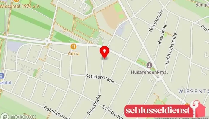 Karte von Liebhauser & Simon Metallbau Gmbh Bauunternehmen in Waghäusel