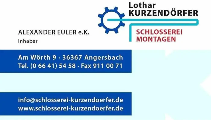 Lothar Kurzendörfer Schlosserei und Montagen Inh. Alexander Euler - 36367 Wartenberg