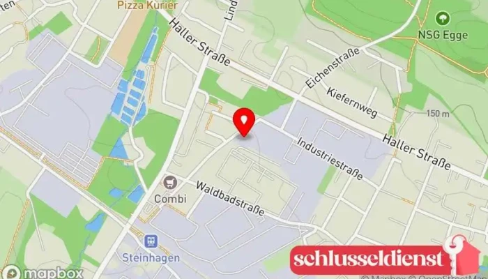 Karte von M. S. & Sohn Metallbau GmbH & Co. KG Metallbauunternehmen in Steinhagen