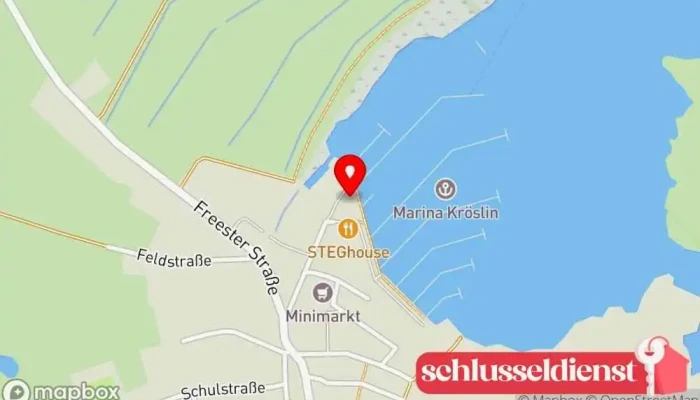Karte von MARINA KRÖSLIN GmbH im BALTIC SEA RESORT Jachthafen, Burgerrestaurant, Restaurant, Sauna, Unterkunft für Selbstversorger, Wellness-Center, Spa und Fitness-Studio, Ferienwohnung in Kröslin
