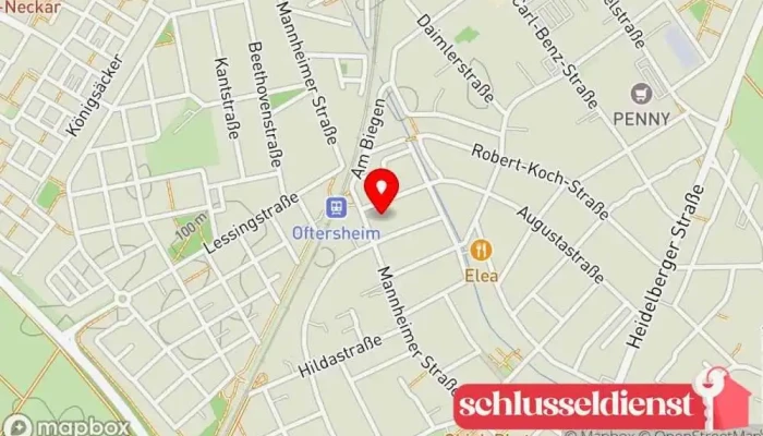 Karte von Matejka Metallbauunternehmen in Oftersheim