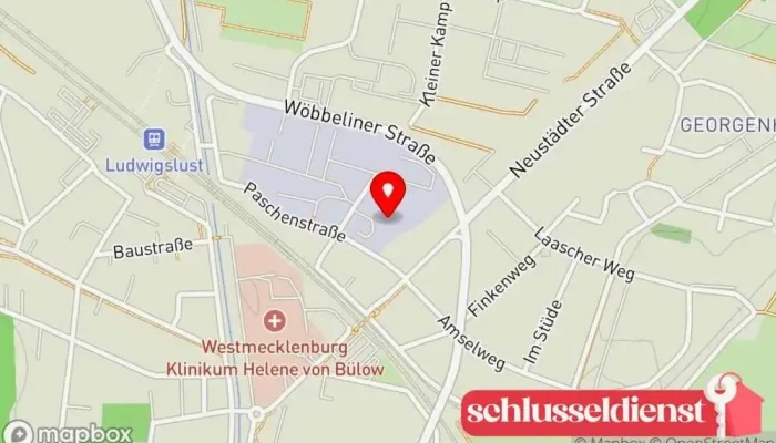 Karte von MBD Metall, Bau und Dienstleistungs GmbH Metallbauunternehmen in Ludwigslust