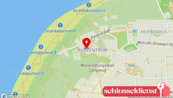 Karte von Meerwasser- Freizeit- und Erlebnisbad Langeoog Erlebnisbad, Öffentliches Bad in Langeoog