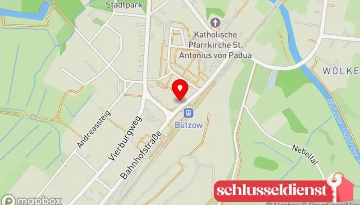 Karte von Metall Bützow GmbH Metallbauunternehmen, Maschinenbauunternehmen, Metallwerkstatt, Treppenbauunternehmen, Stahlbauunternehmen in Bützow