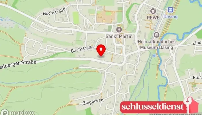 Karte von Metallbau Alexander Schmid Metallbauunternehmen in Dasing