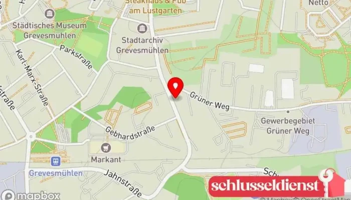 Karte von Metallbau & Bauschlosserei Dirk Berlin Metallbauunternehmen in Grevesmühlen