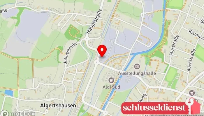 Karte von Metallbau Erhard GmbH Metallbauunternehmen in Aichach