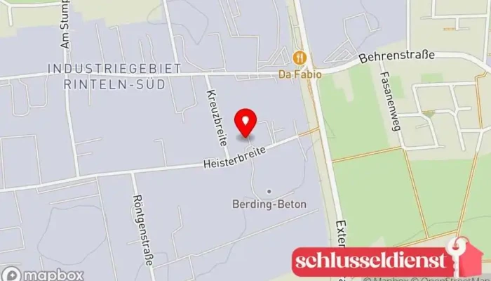 Karte von Metallbau Janzen Metallbauunternehmen in Rinteln