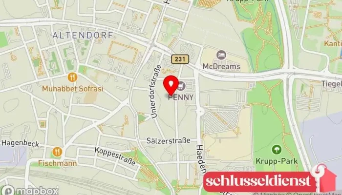 Karte von Metallbau Kerstan Metallbauunternehmen in Essen