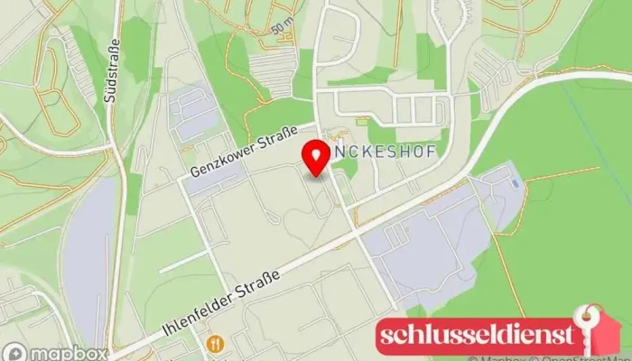 Karte von Metallbau Krüger e.K. - Bauschlosserei Metallbauunternehmen in Neubrandenburg