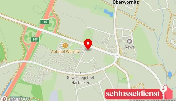 Karte von Metallbau Kurt Sturm Metallbauunternehmen in Wörnitz