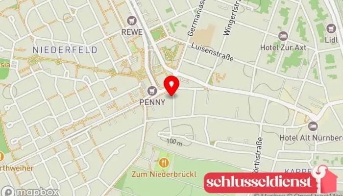 Karte von Metallbau Rettig Metallbauunternehmen in Mannheim