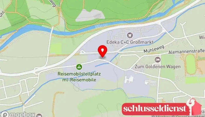 Karte von Metallbau Riedl Metallbauunternehmen in Maulburg