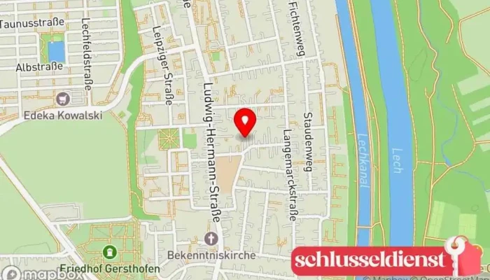 Karte von Metallbau Schlech Metallbauunternehmen in Gersthofen