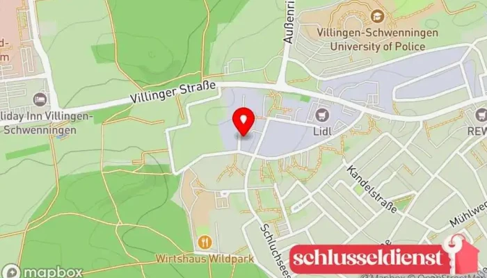 Karte von Metallbau Schlosserei Seeger Bauunternehmen in Villingen-Schwenningen