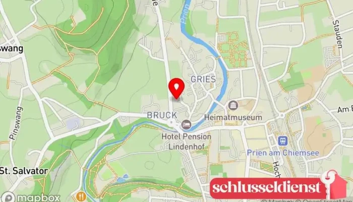 Karte von Metallbau Wallner GmbH Metallbauunternehmen in 83209 Prien am Chiemsee