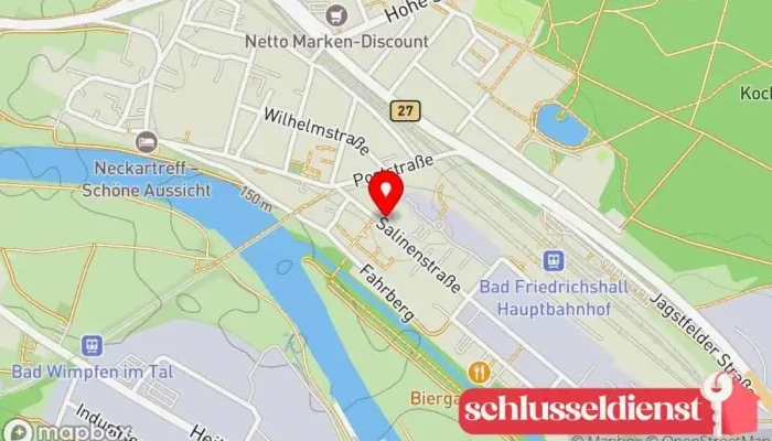 Karte von Metallbau Zander Bad Friedrichshall Metallbauunternehmen, Garagentoranbieter, Metallwerkstatt, Metallwarenhändler, Wintergartenbauer in Bad Friedrichshall