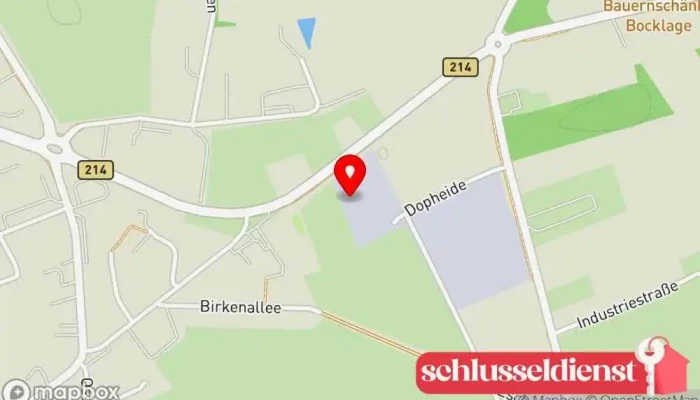 Karte von MF Metall & Glasverarbeitung GmbH Terrassenbauer, Aluminiumrahmenanbieter, Glashersteller, Metallbauunternehmen in Holdorf