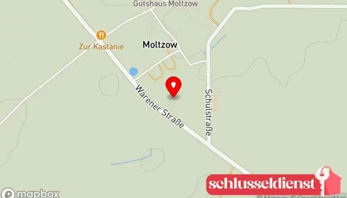 Karte von Moltzower Service und Handels GmbH für Stahlbau, Metallbau und Landtechnik Stahlbauunternehmen in Moltzow