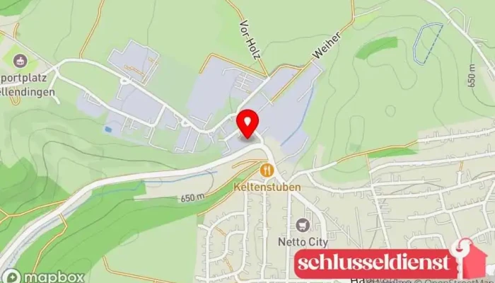Karte von Müller Helmuth GmbH Metallbauunternehmen in Wellendingen