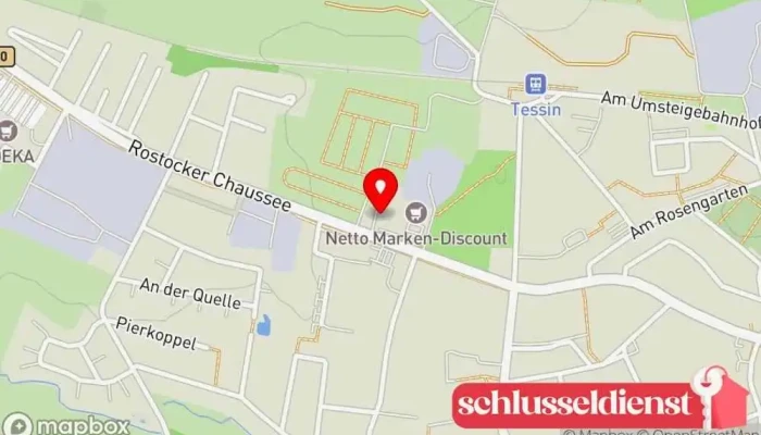 Karte von MV-Enclosures GmbH & Co. KG Metallverarbeitungsunternehmen in Amt Tessin