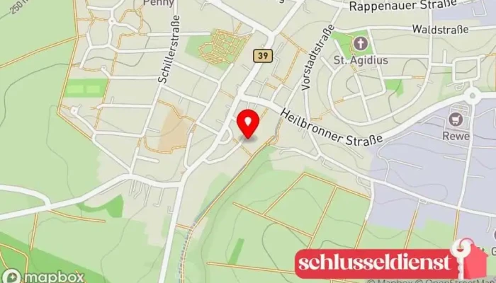 Karte von Naumann Metallbau Metallbauunternehmen in Kirchardt