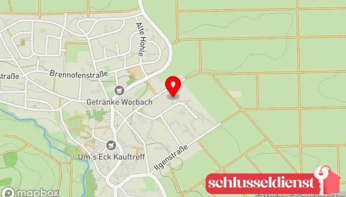 Karte von Noller Zerspanungstechnik Inh. Jürgen Noller Metallverarbeitungsunternehmen in Langenbrettach