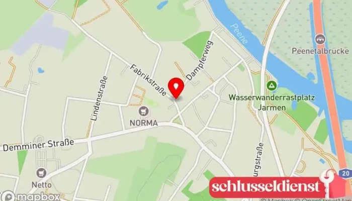 Karte von Notstrom - Solar - und Elektroanlagenbau Elektrotechniker in Jarmen